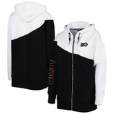 NHL Philadelphia Flyers DKNY Sport Women's Gina Full-Zip Hoodie - Black/White