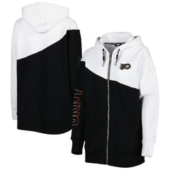 NHL Philadelphia Flyers DKNY Sport Women's Gina Full-Zip Hoodie - Black/White