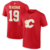 NHL Matthew Tkachuk Calgary Flames Fanatics Authentic Stack Name & Number T-Shirt - Red