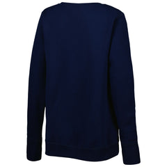 Tennessee Titans Cuce Women's Deep V-Neck Pullover Sweatshirt Navy