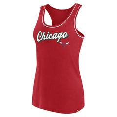 Chicago Bulls Women's Wordmark Logo Racerback Tank Top Red