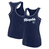 Memphis Grizzlies Women's Wordmark Logo Racerback Tank Top Navy