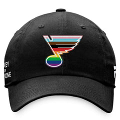 NHL St. Louis Blues Fanatics Team Logo Pride Adjustable Hat - Black