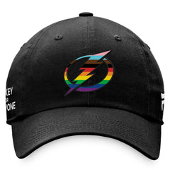 NHL Tampa Bay Lightning Fanatics Team Logo Pride Adjustable Hat - Black