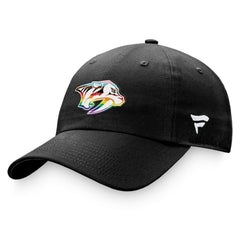 NHL Nashville Predators Fanatics Team Logo Pride Adjustable Hat - Black