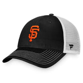 San Francisco Giants Fanatics Team Core Unstructured Trucker Adjustable Hat - Black/White Hats