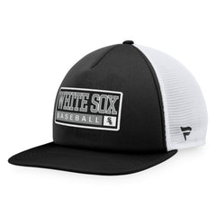 Chicago White Sox Majestic Foam Trucker Snapback Hat - Black/White Hats