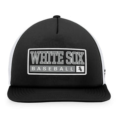 Chicago White Sox Majestic Foam Trucker Snapback Hat - Black/White Hats