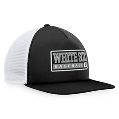 Chicago White Sox Majestic Foam Trucker Snapback Hat - Black/White Hats