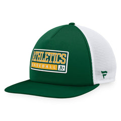 Athletics Majestic Foam Trucker Snapback Hat - Green/White Hats