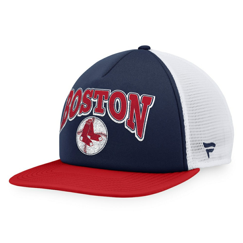 Boston Red Sox Fanatics Heritage Foam Front Trucker Snapback Hat - Navy/Red Hats