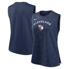 Cleveland Guardians Nike Women's Muscle Play Tank Top - Navy Tanks