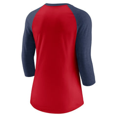 St. Louis Cardinals Nike Women's Next Up Tri-Blend Raglan 3/4-Sleeve T-Shirt - Red/Navy T-shirts