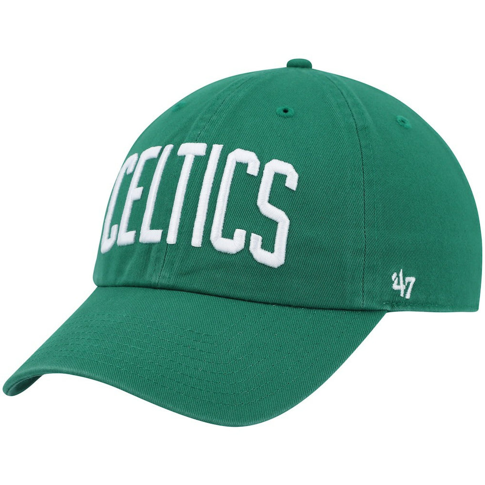 Boston Celtics '47 Clean Up Wordmark Adjustable Hat Kelly Green