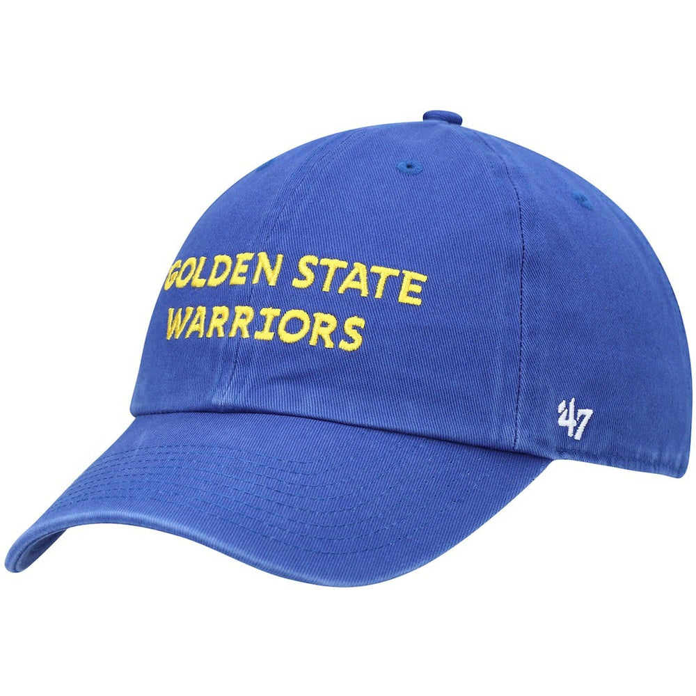 Golden State Warriors '47 Clean Up Wordmark Adjustable Hat Royal