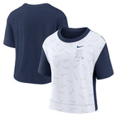Detroit Tigers Nike Women's Line Up High Hip Fashion T-Shirt - Navy/White T-shirts