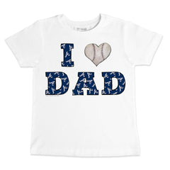 Atlanta Braves Tiny Turnip Youth I Love Dad T-Shirt - White T-shirts