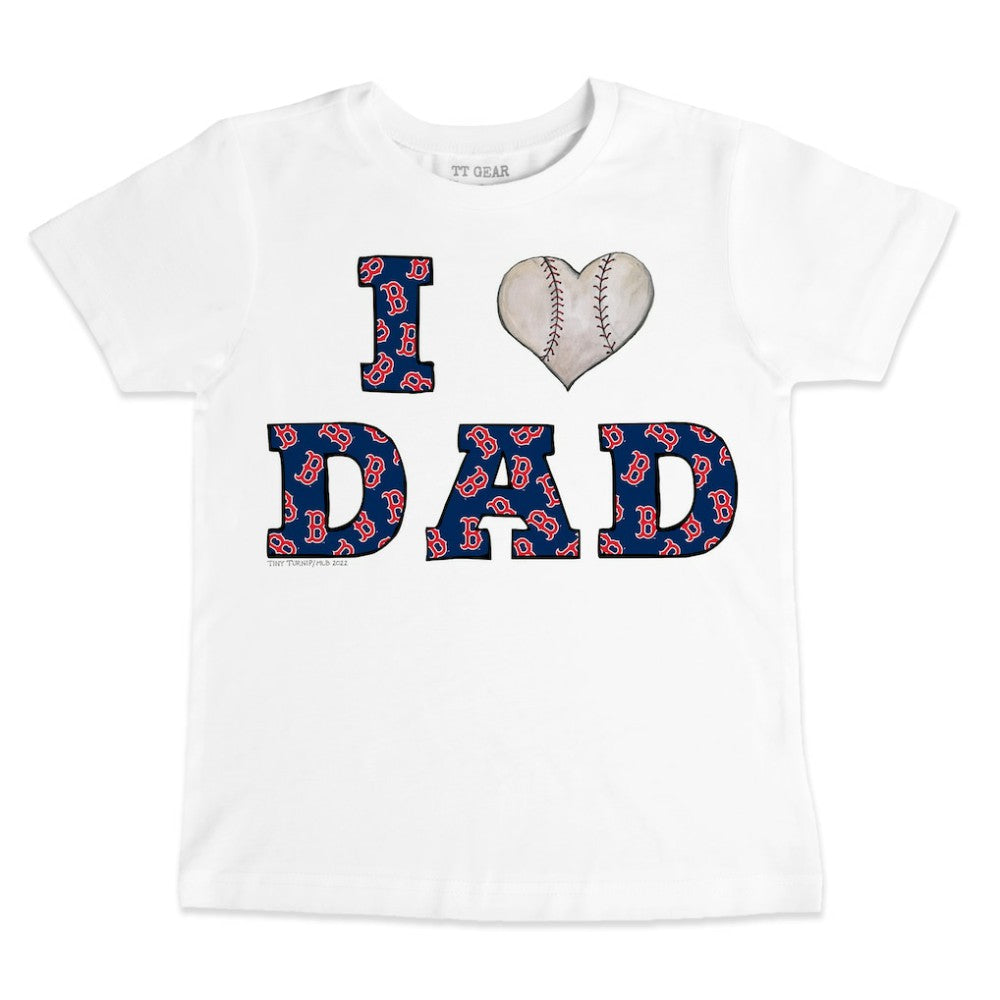 Boston Red Sox Tiny Turnip Youth I Love Dad T-Shirt - White T-shirts