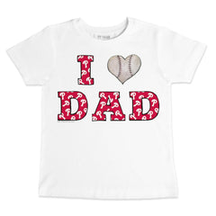 Philadelphia Phillies Tiny Turnip Youth I Love Dad T-Shirt - White T-shirts