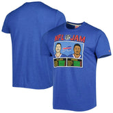 Josh Allen & Stefon Diggs Buffalo Bills Homage Unisex NFL Jam Tri-Blend T-Shirt Heather Royal