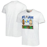 Aaron Donald & Cooper Kupp Los Angeles Rams Homage Unisex NFL Jam Tri-Blend T-Shirt Ash