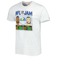 Aaron Donald & Cooper Kupp Los Angeles Rams Homage Unisex NFL Jam Tri-Blend T-Shirt Ash