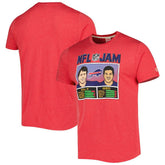 Andre Reed & Jim Kelly Buffalo Bills Homage Unisex NFL Jam Retired Tri-Blend T-Shirt Heather Red