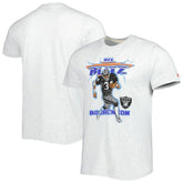 Bo Jackson Las Vegas Raiders Homage Unisex NFL Blitz Retired Player Tri-Blend T-Shirt Heathered Ash