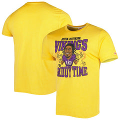 Justin Jefferson Minnesota Vikings Homage Unisex Caricature Player Tri-Blend T-Shirt Gold