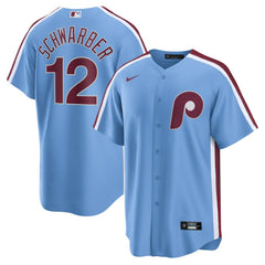 MLB Kyle Schwarber Philadelphia Phillies Nike Alternate, 1st Replica Jersey - Light Blue