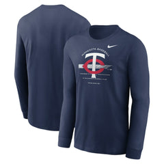 Minnesota Twins Nike Over Arch Performance Long Sleeve T-Shirt - Navy T-shirts