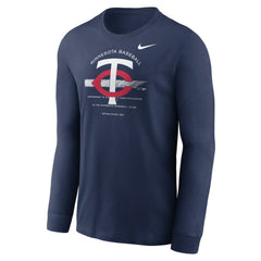 Minnesota Twins Nike Over Arch Performance Long Sleeve T-Shirt - Navy T-shirts