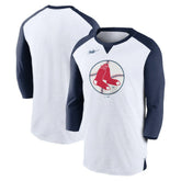 Boston Red Sox Nike Rewind 3/4-Sleeve T-Shirt - White/Navy T-shirts
