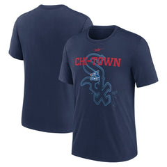 Chicago White Sox Nike Rewind Retro Tri-Blend T-Shirt - Navy T-shirts