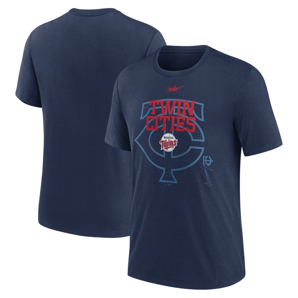 Minnesota Twins Nike Rewind Retro Tri-Blend T-Shirt - Navy T-shirts