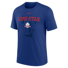 Texas Rangers Nike Rewind Retro Tri-Blend T-Shirt - Royal T-shirts