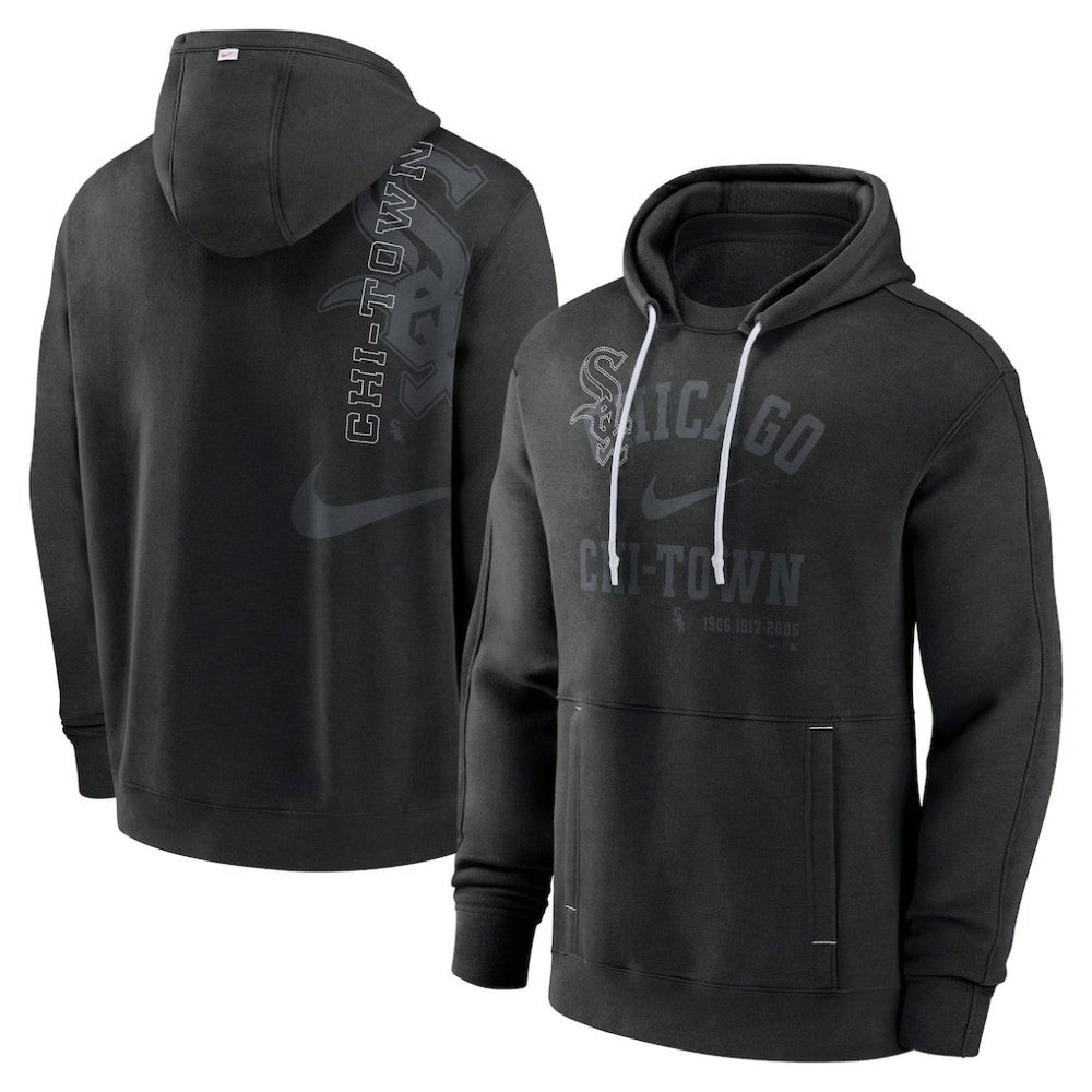 Chicago White Sox Nike Statement Ball Game Pullover Hoodie - Black Hoodies