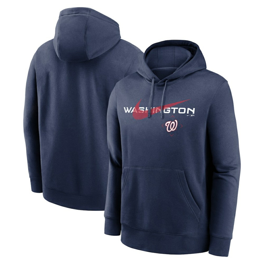 Washington Nationals Nike Swoosh NeighborHOOD Pullover Hoodie - Navy Hoodies