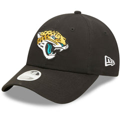 Jacksonville Jaguars New Era Women's Simple 9FORTY Adjustable Hat Black