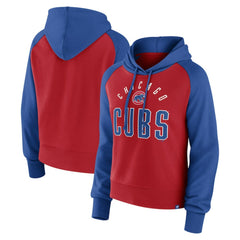 Chicago Cubs Fanatics Women's Pop Fly Pullover Hoodie - Royal/Red Hoodies