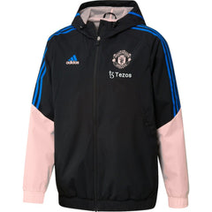 Manchester United Training All-Weather Raglan Full-Zip Hoodie Jacket Black