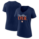 Houston Astros Fanatics Women's Mother's Day V-Neck T-Shirt - Navy T-shirts