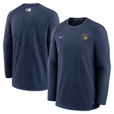 Milwaukee Brewers Nike Authentic Collection Logo Performance Long Sleeve T-Shirt - Navy T-shirts