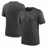 Milwaukee Brewers Nike Authentic Collection Early Work Tri-Blend Performance T-Shirt - Heather Charcoal T-shirts