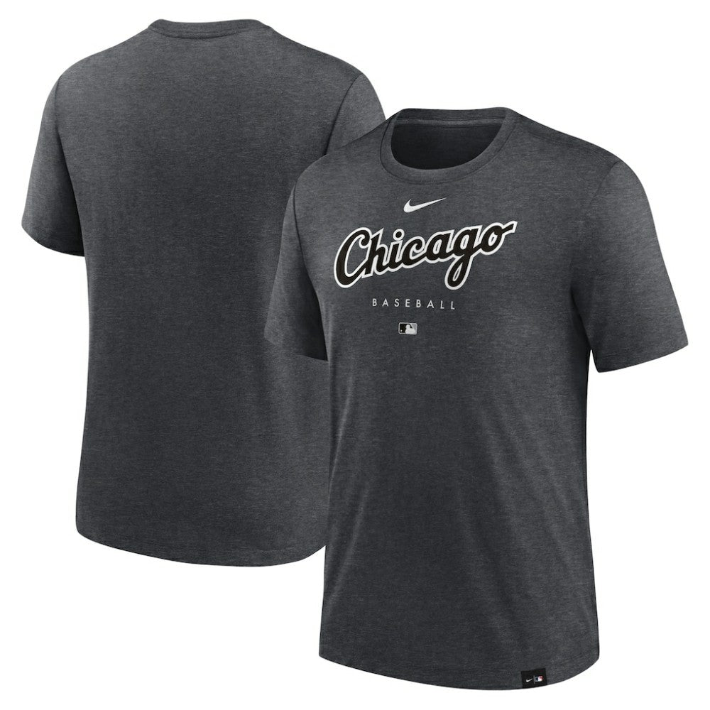 Chicago White Sox Nike Authentic Collection Early Work Tri-Blend Performance T-Shirt - Heather Charcoal T-shirts