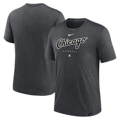 Chicago White Sox Nike Authentic Collection Early Work Tri-Blend Performance T-Shirt - Heather Charcoal T-shirts