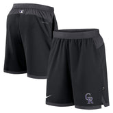 Colorado Rockies Nike Authentic Collection Flex Vent Performance Shorts - Black Shorts