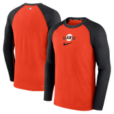 San Francisco Giants Nike Authentic Collection Game Raglan Performance Long Sleeve T-Shirt - Orange T-shirts