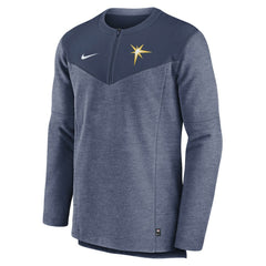Tampa Bay Rays Nike Authentic Collection Game Time Performance Half-Zip Top - Navy Tops