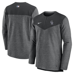Colorado Rockies Nike Authentic Collection Game Time Performance Half-Zip Top - Black Tops